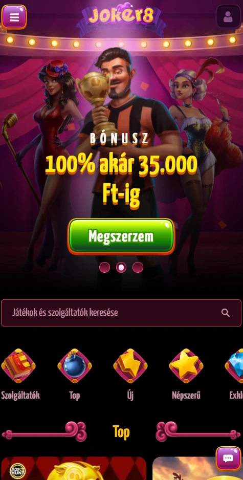 joker8 mobile home page