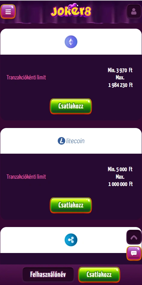 joker8 mobile payments page