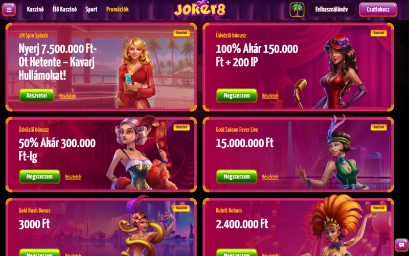joker8 promotions page